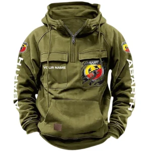 Car Hoodie Tactical Quarter Zip, Hoodie Exclusive Logo For Car Lovers CAR164022425148 - Army Green