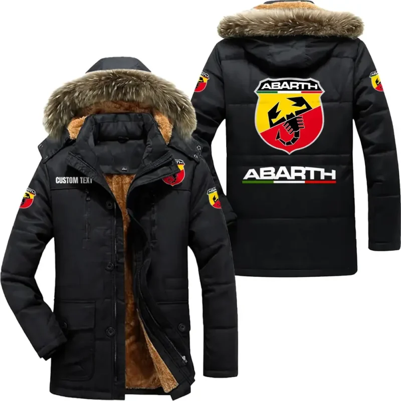 Car Parka hoodie, Coat with Hood Exclusive Logo For Car Motorcycles Lovers CAR7002082025 - Black
