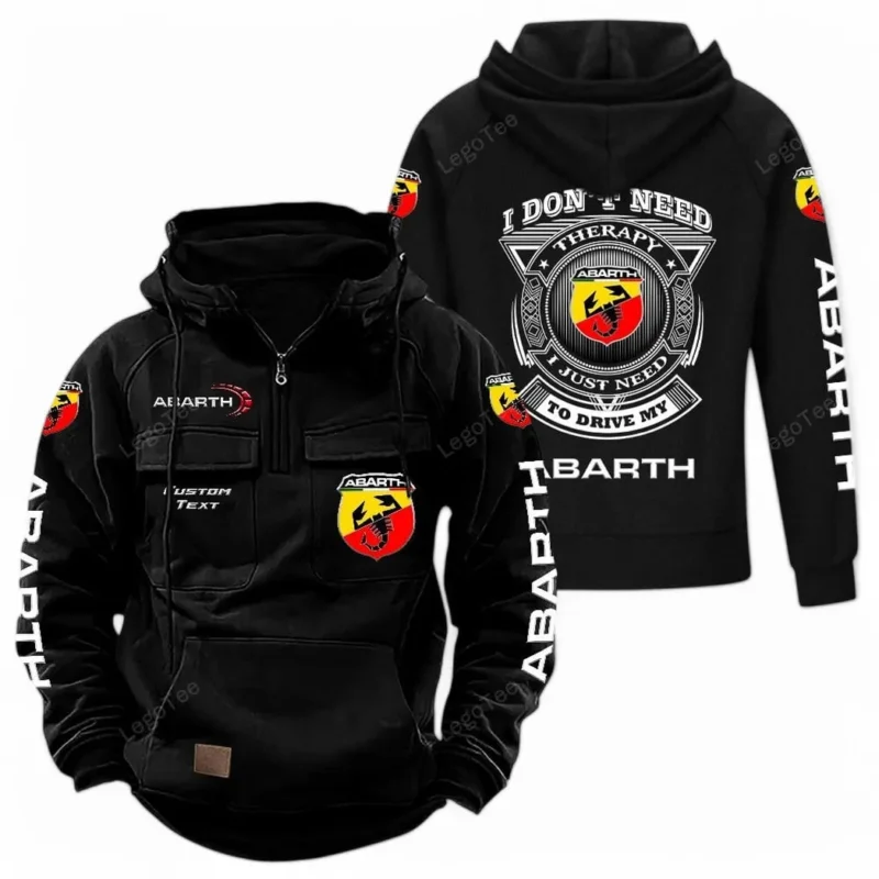 Car Hoodie Tactical Quarter Zip, Hoodie Exclusive Logo For Car Owners CAR106021525063 - Black