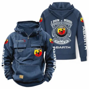 Car Hoodie Tactical Quarter Zip, Hoodie Exclusive Logo For Car Owners CAR106021525063 - Dark Blue