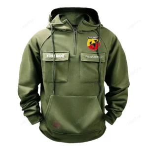 Car Hoodie Tactical Quarter Zip, Hoodie Exclusive Logo For Car Lovers - Army Green CAR109021425411-1