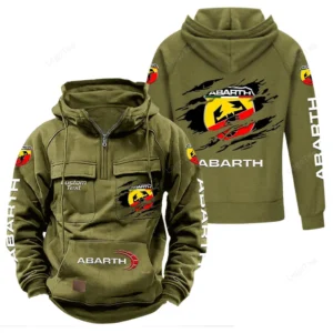 Car Hoodie Tactical Quarter Zip, Hoodie Exclusive Logo For Car Lovers - Army Green CAR122021425039-1
