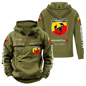 Car Hoodie Tactical Quarter Zip, Hoodie Exclusive Logo For Car Lovers - Army Green CAR96021425730-1