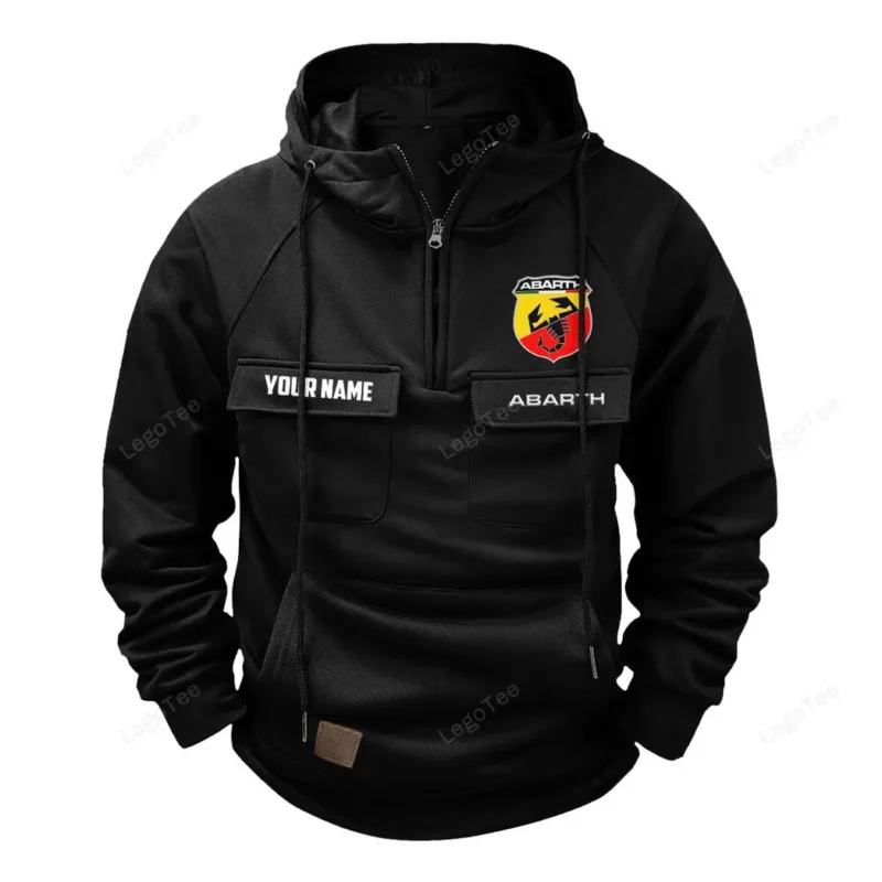 Car Hoodie Tactical Quarter Zip, Hoodie Exclusive Logo For Car Lovers - Black CAR109021425411-2