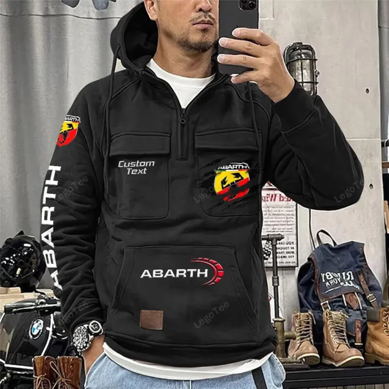 Car Hoodie Tactical Quarter Zip, Hoodie Exclusive Logo For Car Lovers - Black CAR122021425039-2 - Image 2
