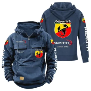 Car Hoodie Tactical Quarter Zip, Hoodie Exclusive Logo For Car Lovers - Dark Blue CAR96021425730-3