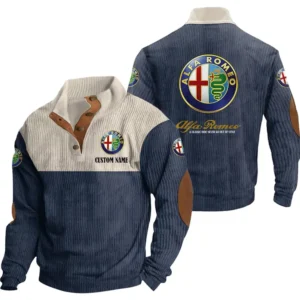 Legendary Car Men's Stand Up Collar Base Shirt, Collar Hoodie Exclusive Logo For Car Motorcycles Fans CAR20012026 - Navy Blue