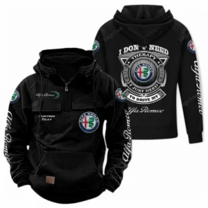 Legendary Car Hoodie Tactical Quarter Zip, Hoodie Exclusive Logo For Car Owners CAR106021525035 - Black