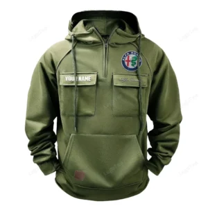 Legendary Car Hoodie Tactical Quarter Zip, Hoodie Exclusive Logo For Legendary Car Lovers - Army Green CAR109021425374-1