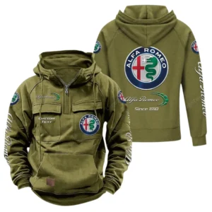 Legendary Car Hoodie Tactical Quarter Zip, Hoodie Exclusive Logo For Legendary Car Lovers - Army Green CAR96021425719-1