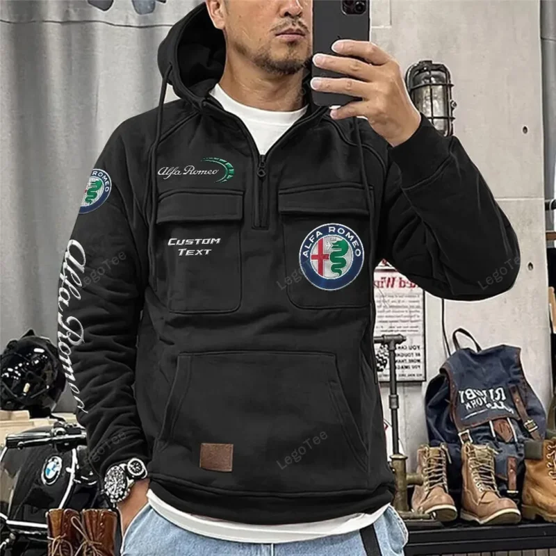 Legendary Car Hoodie Tactical Quarter Zip, Hoodie Exclusive Logo For Legendary Car Lovers - Black CAR96021425719-2 - Image 2