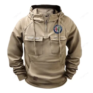 Legendary Car Hoodie Tactical Quarter Zip, Hoodie Exclusive Logo For Legendary Car Lovers - Khaki CAR109021425374-4