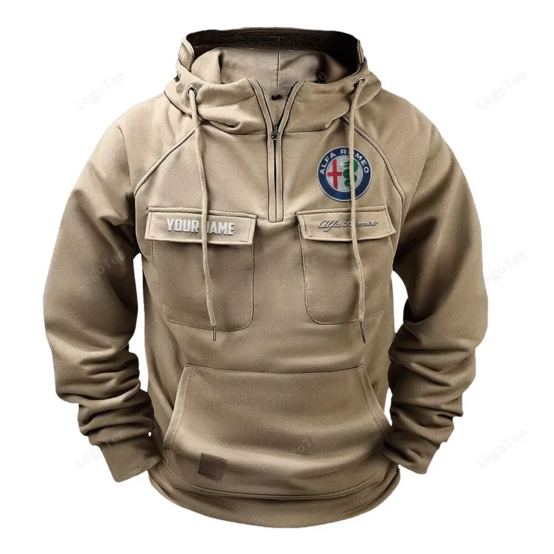 Legendary Car Hoodie Tactical Quarter Zip, Hoodie Exclusive Logo For Legendary Car Lovers - Khaki CAR109021425374-4