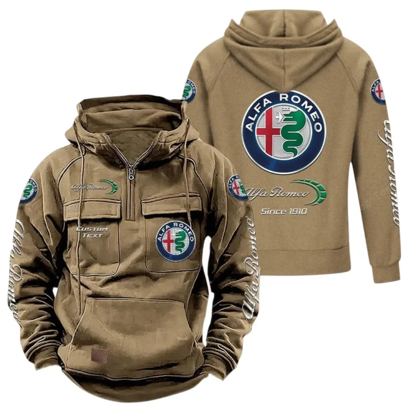 Legendary Car Hoodie Tactical Quarter Zip, Hoodie Exclusive Logo For Legendary Car Lovers - Khaki CAR96021425719-4