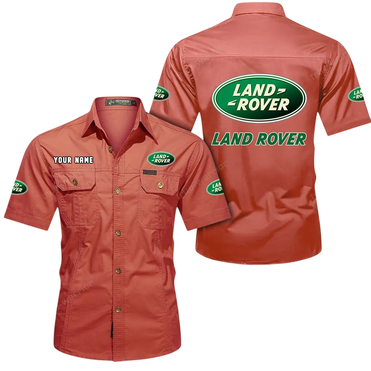 All-Terrain SUV Lovers Gift Short Sleeved Shirt, Button Up Shirt Exclusive Logo For Car Owners CAR444052625831 - Red