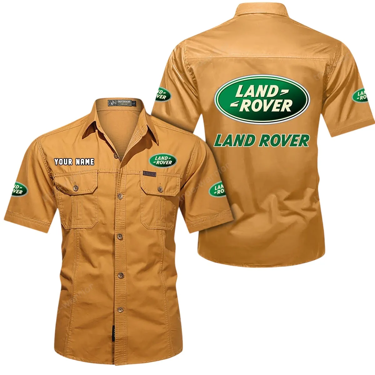 All-Terrain SUV Lovers Gift Short Sleeved Shirt, Button Up Shirt Exclusive Logo For Car Owners CAR444052625831 - Turmeric