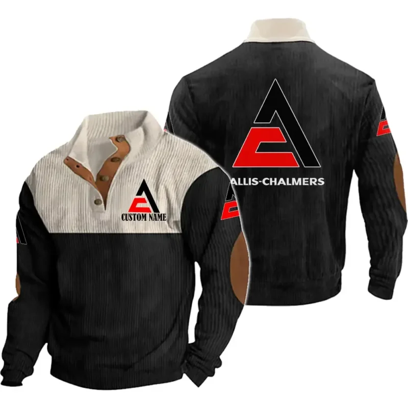 Tractor Men's Stand Up Collar Base Shirt, Collar Hoodie Exclusive Logo For Car Motorcycles Fans CAR20012027 - Black