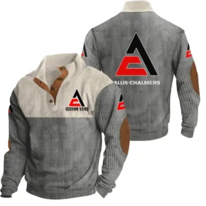 Tractor Men's Stand Up Collar Base Shirt, Collar Hoodie Exclusive Logo For Car Motorcycles Fans CAR20012027 - Grey