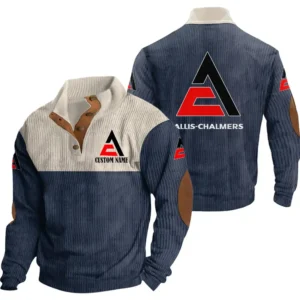 Tractor Men's Stand Up Collar Base Shirt, Collar Hoodie Exclusive Logo For Car Motorcycles Fans CAR20012027 - Navy Blue