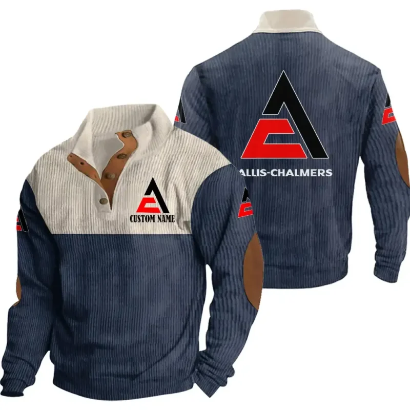 Tractor Men's Stand Up Collar Base Shirt, Collar Hoodie Exclusive Logo For Car Motorcycles Fans CAR20012027 - Navy Blue