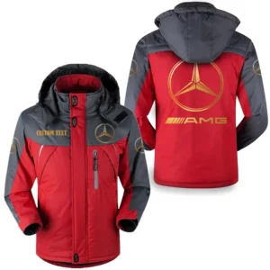 Sport Car Outdoor Charging Suit, Exclusive Logo Fleece Truckket For Car Fans HFLJ0112312076 - Red