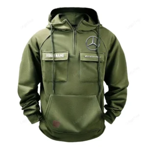 Sport Car Hoodie Tactical Quarter Zip, Hoodie Exclusive Logo For Sport Car Lovers - Army Green CAR109021425395-1