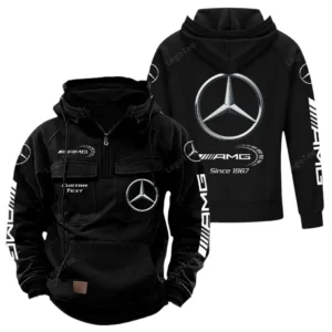 Sport Car Hoodie Tactical Quarter Zip, Hoodie Exclusive Logo For Sport Car Lovers - Black CAR96021425698-2