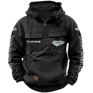 Car Hoodie Tactical Quarter Zip, Hoodie Exclusive Logo For Car Lovers CAR164022425149 - Black
