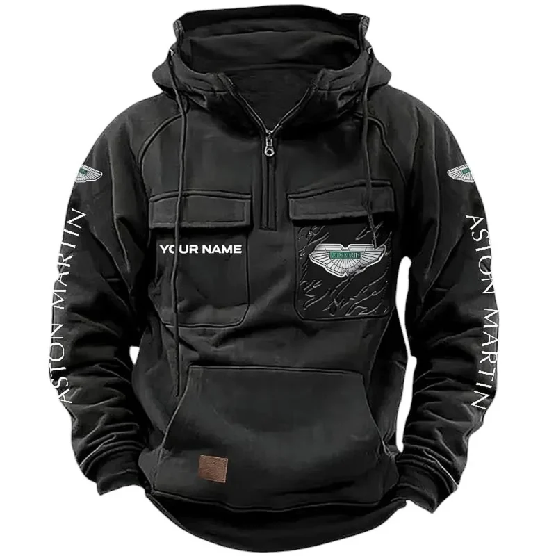 Car Hoodie Tactical Quarter Zip, Hoodie Exclusive Logo For Car Lovers CAR164022425149 - Black