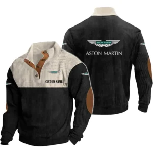 Car Men's Stand Up Collar Base Shirt, Collar Hoodie Exclusive Logo For Car Motorcycles Fans CAR20012031 - Black