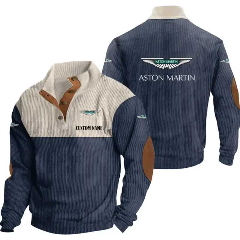 Car Men's Stand Up Collar Base Shirt, Collar Hoodie Exclusive Logo For Car Motorcycles Fans CAR20012031 - Navy Blue