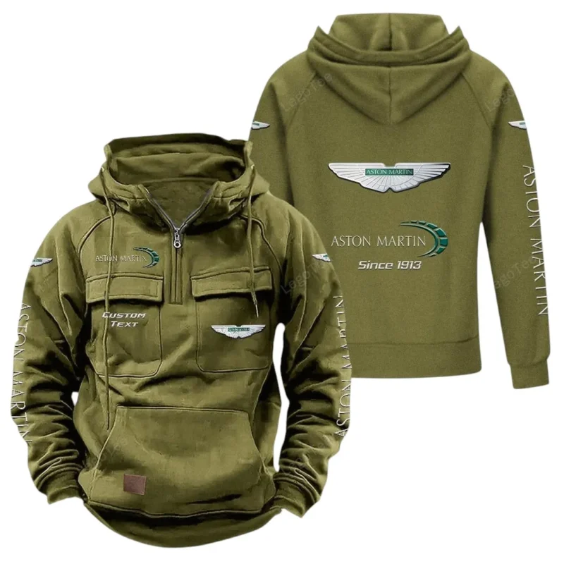 Car Hoodie Tactical Quarter Zip, Hoodie Exclusive Logo For Car Lovers - Army Green CAR96021425740-1