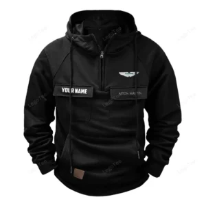 Car Hoodie Tactical Quarter Zip, Hoodie Exclusive Logo For Car Lovers - Black CAR109021425407-2