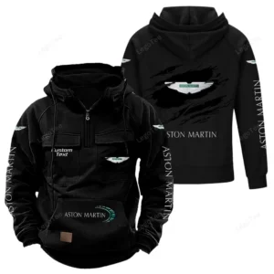 Car Hoodie Tactical Quarter Zip, Hoodie Exclusive Logo For Car Lovers - Black CAR122021425032-2