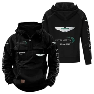 Car Hoodie Tactical Quarter Zip, Hoodie Exclusive Logo For Car Lovers - Black CAR96021425740-2