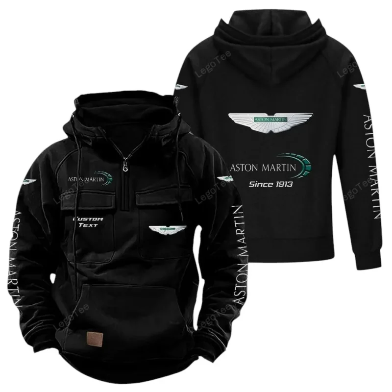 Car Hoodie Tactical Quarter Zip, Hoodie Exclusive Logo For Car Lovers - Black CAR96021425740-2