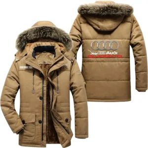 Luxury Car Parka hoodie, Coat with Hood Exclusive Logo For Car Motorcycles Lovers CAR7002082034 - Khaki
