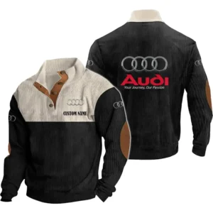 Luxury Car Men's Stand Up Collar Base Shirt, Collar Hoodie Exclusive Logo For Car Motorcycles Fans CAR20012032 - Black