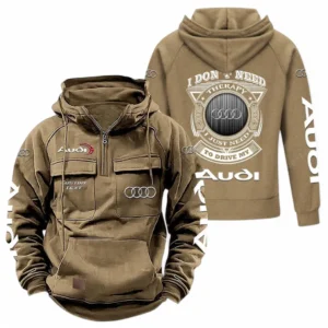 Luxury Car Hoodie Tactical Quarter Zip, Hoodie Exclusive Logo For Car Owners CAR106021525008 - Khaki