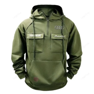 Luxury Car Hoodie Tactical Quarter Zip, Hoodie Exclusive Logo For Luxury Car Lovers - Army Green CAR109021425335-1