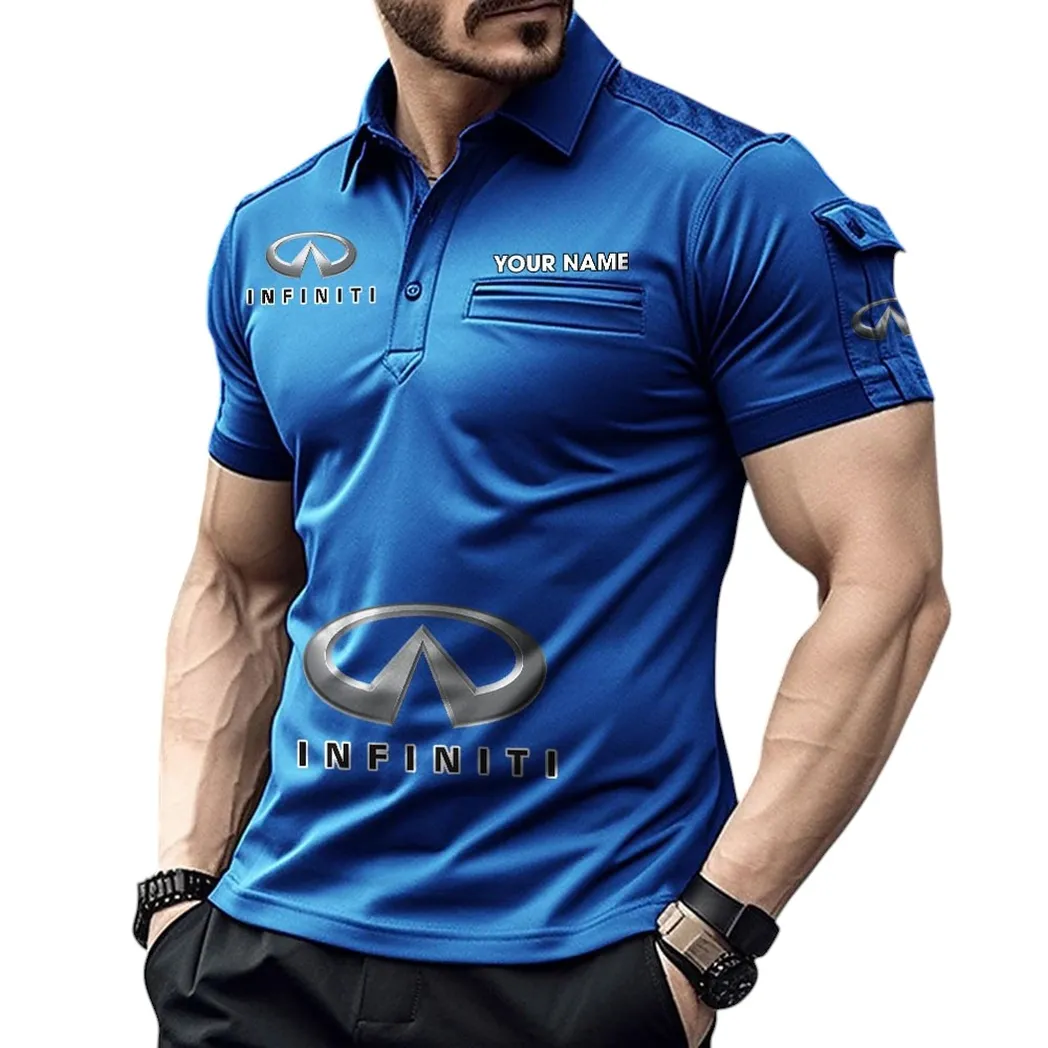 Auto Fans Gift Pocket Polo Shirt, Polo Shirt Exclusive Logo For Auto Fan, Custom Name CAR450051325357 - Blue