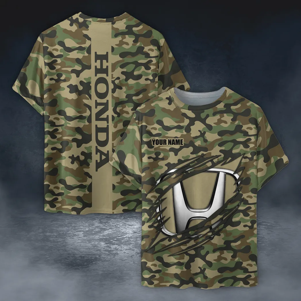 Auto Fans Gift T-Shirt, Shirt Camo Style For Car Owners, Custom Name CAR210040825706