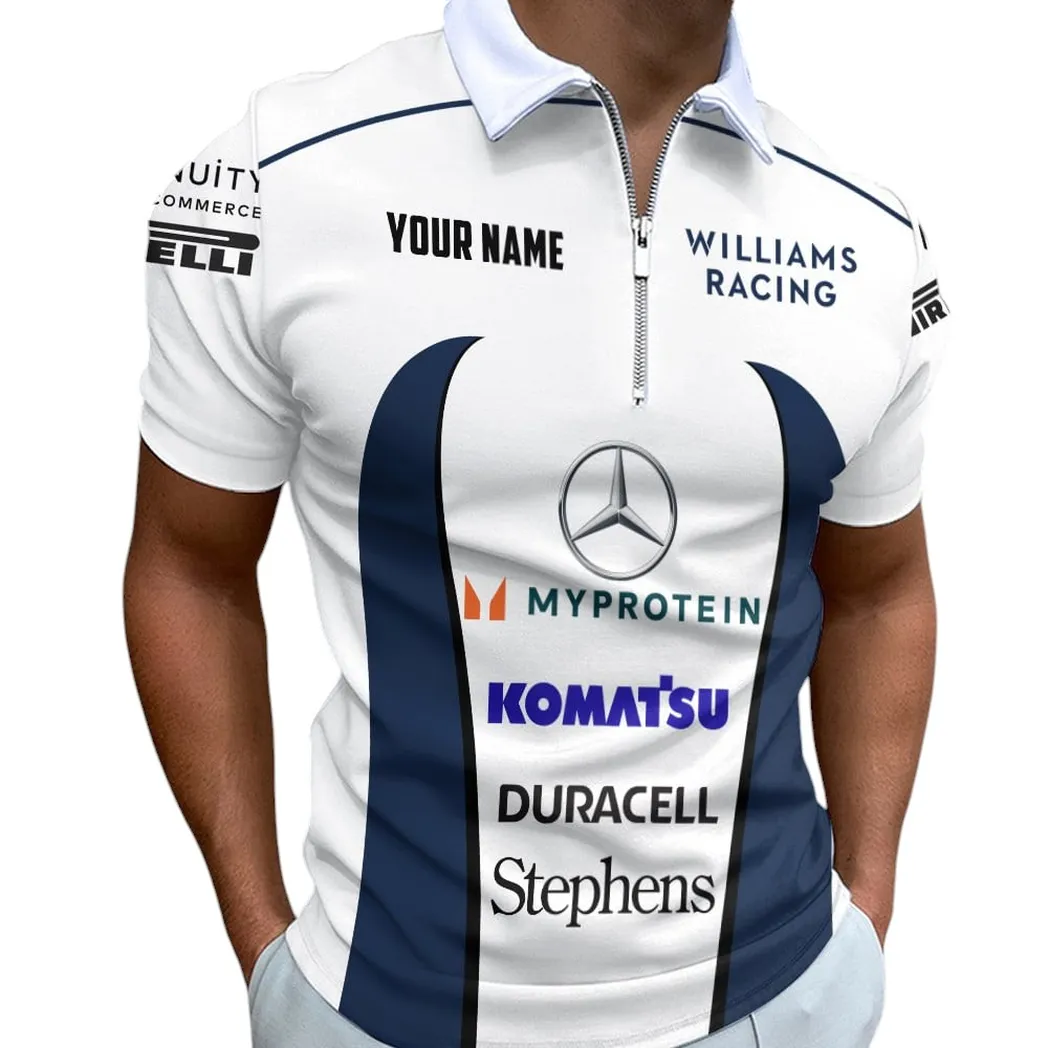 Auto Racing Fans Gift Zipper Polo Shirt, Shirt Exclusive Logo Auto Racing CAR41204112509