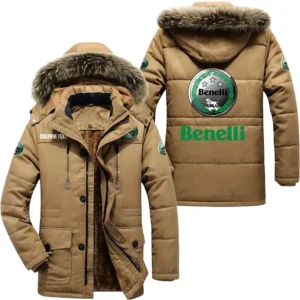Retro Motorcycles Parka hoodie, Coat with Hood Exclusive Logo For Car Motorcycles Lovers CAR7002082036 - Khaki