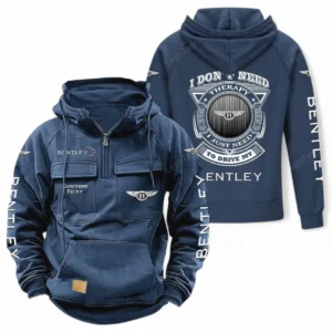 Retro Luxury Car Hoodie Tactical Quarter Zip, Hoodie Exclusive Logo For Car Owners CAR106021525030 - Dark Blue
