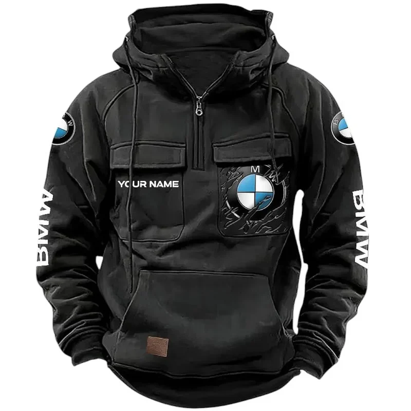 Luxury Auto Hoodie Tactical Quarter Zip, Hoodie Exclusive Logo For Luxury Auto Lovers CAR164022425189 - Black