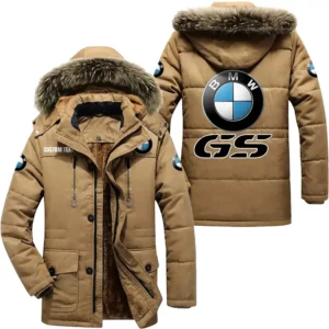 Luxury Auto Parka hoodie, Coat with Hood Exclusive Logo For Car Motorcycles Lovers CAR7002082046 - Khaki