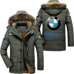 Luxury Autootorrad Parka hoodie, Coat with Hood Exclusive Logo For Car Motorcycles Lovers CAR7002082049 - Army Green