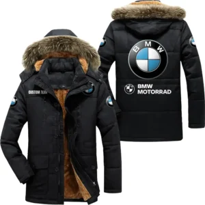 Luxury Auto Sport Parka hoodie, Coat with Hood Exclusive Logo For Car Motorcycles Lovers CAR7002082050 - Black