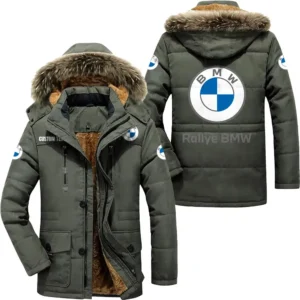 Luxury Auto Parka hoodie, Coat with Hood Exclusive Logo For Car Motorcycles Lovers CAR7002082052 - Army Green
